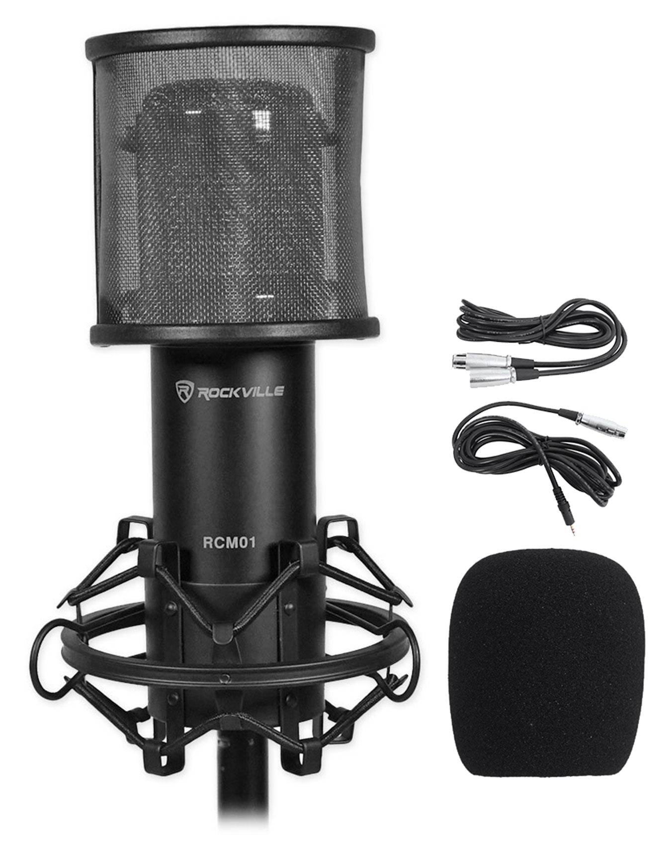RCM01 Mic + RockPop Curve Pop Filter Bundle