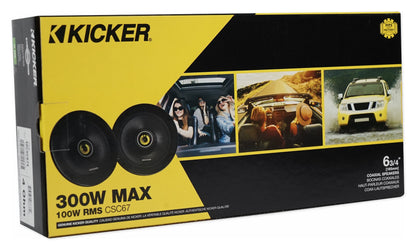 (4) KICKER 46CSC674 6.75" 6-3/4" 600w 4-Ohm Car Audio Coaxial Speakers CSC674