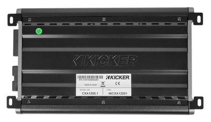 KICKER 46CXA12001 CXA1200.1 1200 Watt RMS Mono Class D Car Amplifier+Amp Kit