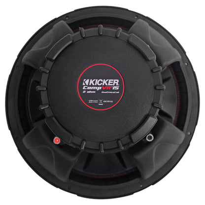 2) Kicker 43CVR152 COMPVR 15" 2000W Subwoofers+Sealed Sub Box+Amplifier+Amp Kit