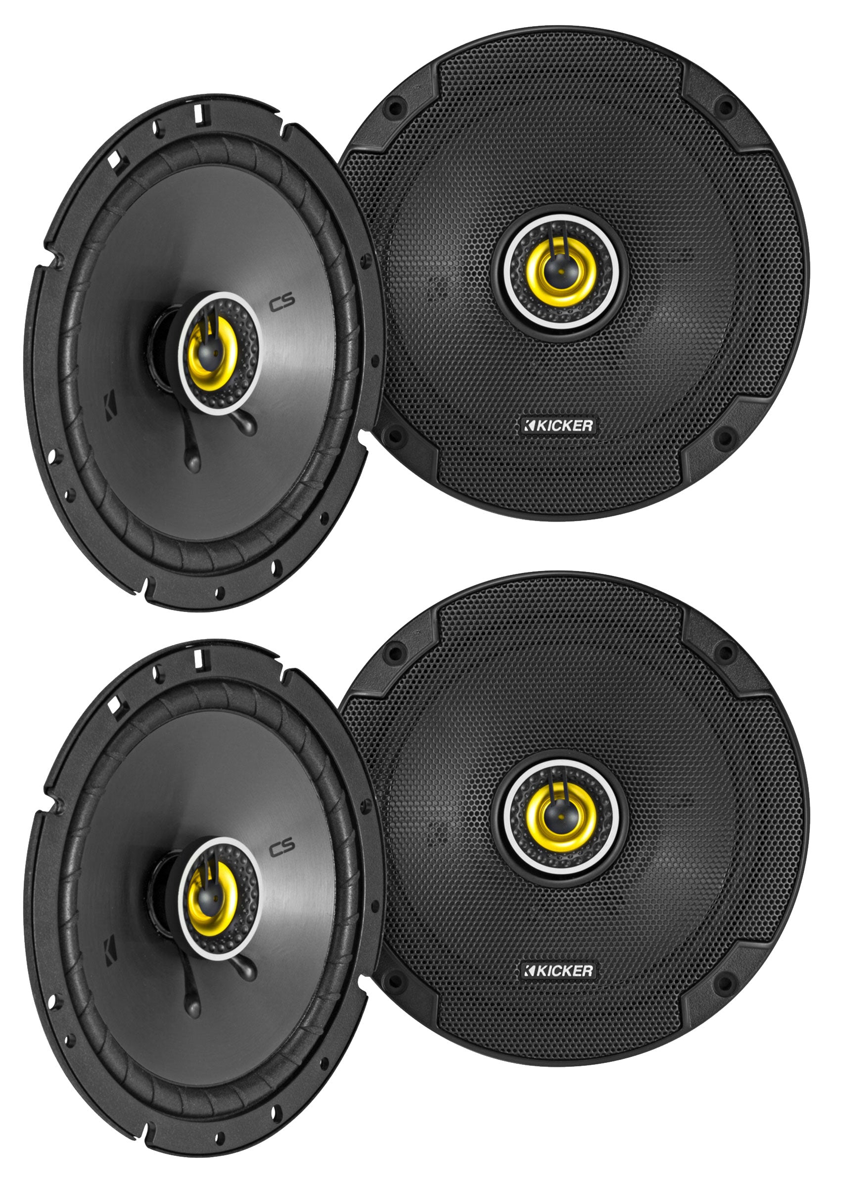 (4) KICKER 46CSC674 6.75" 6-3/4" 600w 4-Ohm Car Audio Coaxial Speakers CSC674