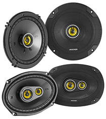 Pair KICKER 46CSC6934 6x9" 900 Watt+Pair 46CSC654 6.5" Car Audio Speakers
