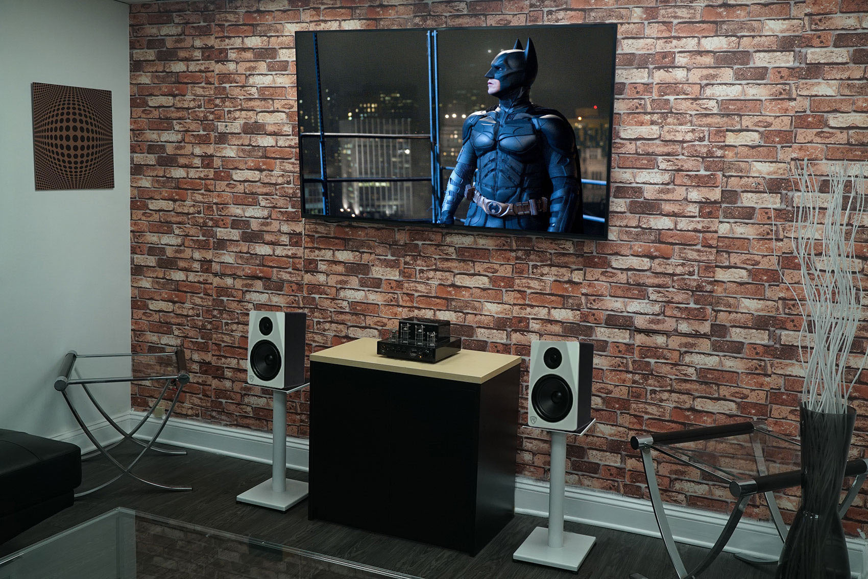 APM8W White + RS21W 21" Stands Bundle