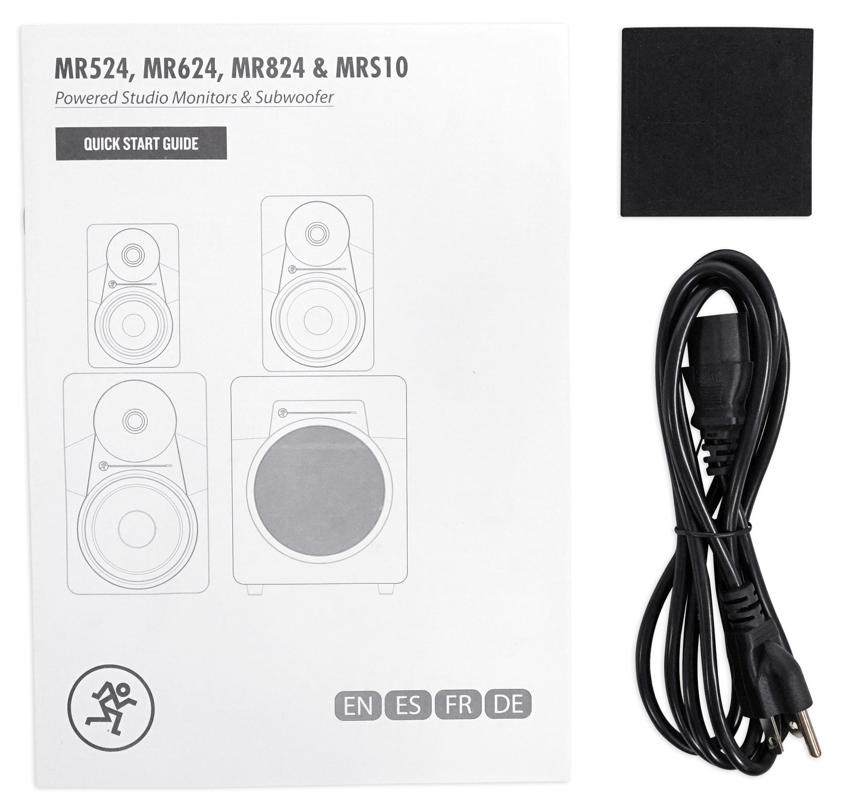 Pair Mackie MR824 8” 85 Watt Powered Active Studio Monitor Speakers+21" Stands