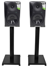 Pair Mackie MR824 8” 85 Watt Powered Active Studio Monitor Speakers+21" Stands