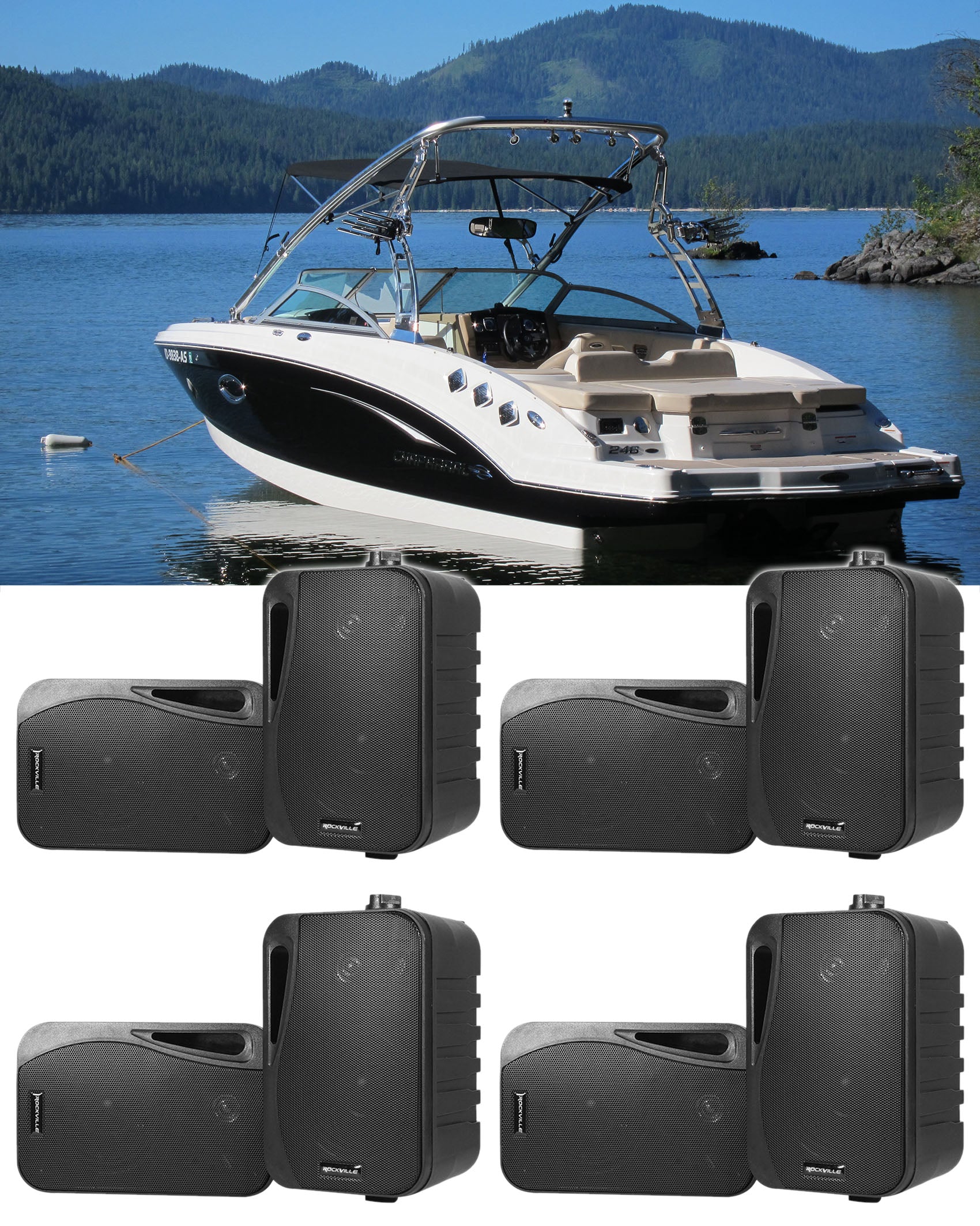 HP4S BK Boat 4-Pair
