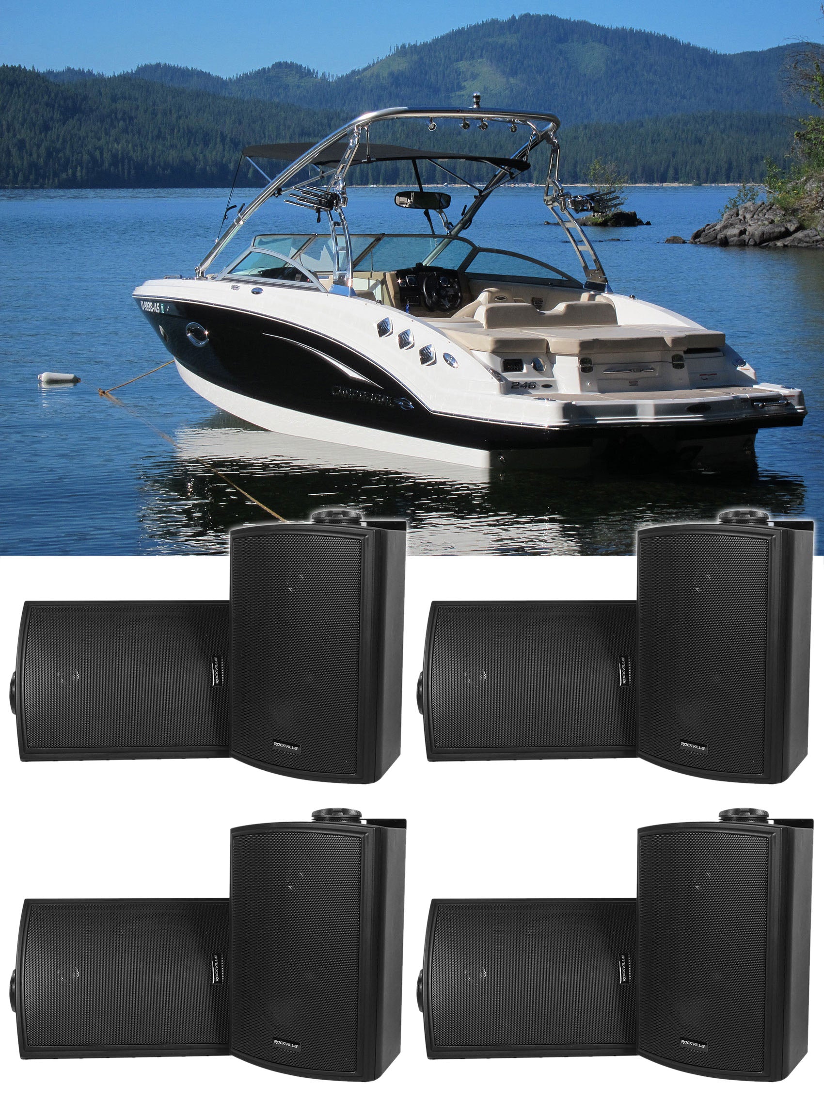 HP5S-8 BK BOAT 4-Pair