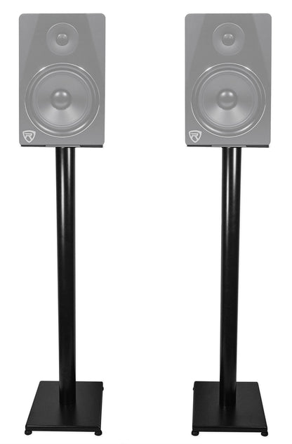 HD5 Black + RS37B 37" Speaker Stands Bundle