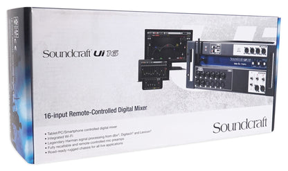 Soundcraft Ui16 Digital Mixer w/Wifi+App Control+Recording Ui 16+Snake Cable