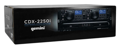 Gemini CDX-2250i Pro DJ Dual Two Deck Rack Mount CD/MP3 Media Player+2-Ch Mixer