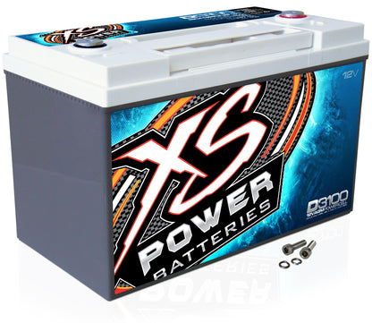 XS Power D3100 5000 Amp Power Cell Car Battery + Hardware + Power/Ground Wires