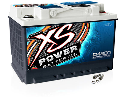 XS Power D4800 3000 Amp 12V Group 48 Car Audio Sealed Battery+Power/Ground Wires