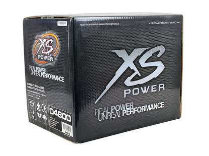 XS Power D4800 3000 Amp 12V Group 48 Car Audio Sealed Battery+Power/Ground Wires