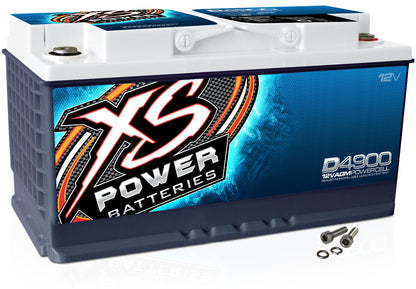 XS Power D4900 4000 Amp 12V Power Cell Car Audio Battery + Power/Ground Wires