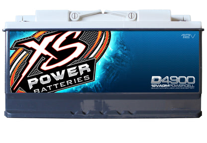 XS Power D4900 4000 Amp 12V Power Cell Car Audio Battery + Power/Ground Wires