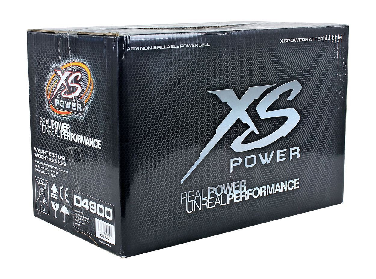 XS Power D4900 4000 Amp 12V Power Cell Car Audio Battery + Power/Ground Wires