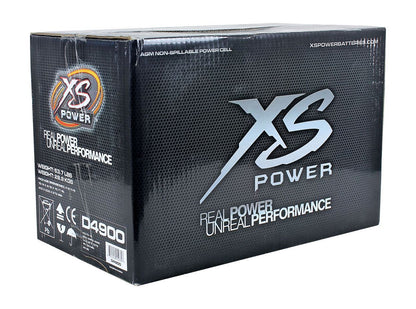 XS Power D4900 4000 Amp 12V Power Cell Car Audio Battery + Power/Ground Wires