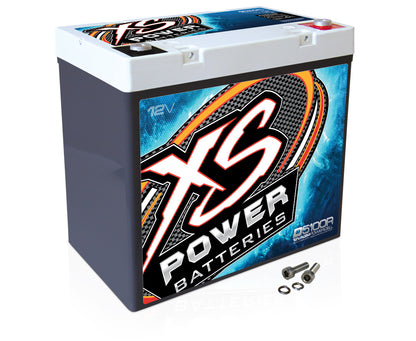 XS Power D5100R 3100 Amp AGM Power Cell Car Audio Battery + Power/Ground Wires