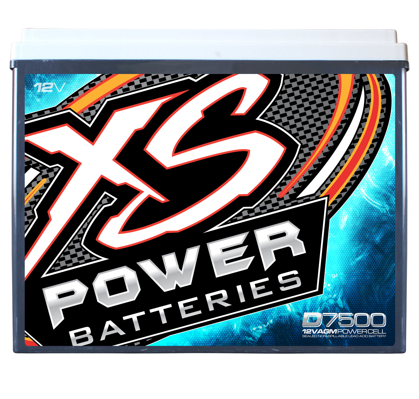 XS Power D7500 6000 Amp 12 Volt Car Audio Sealed AGM Battery+Power/Ground Wires
