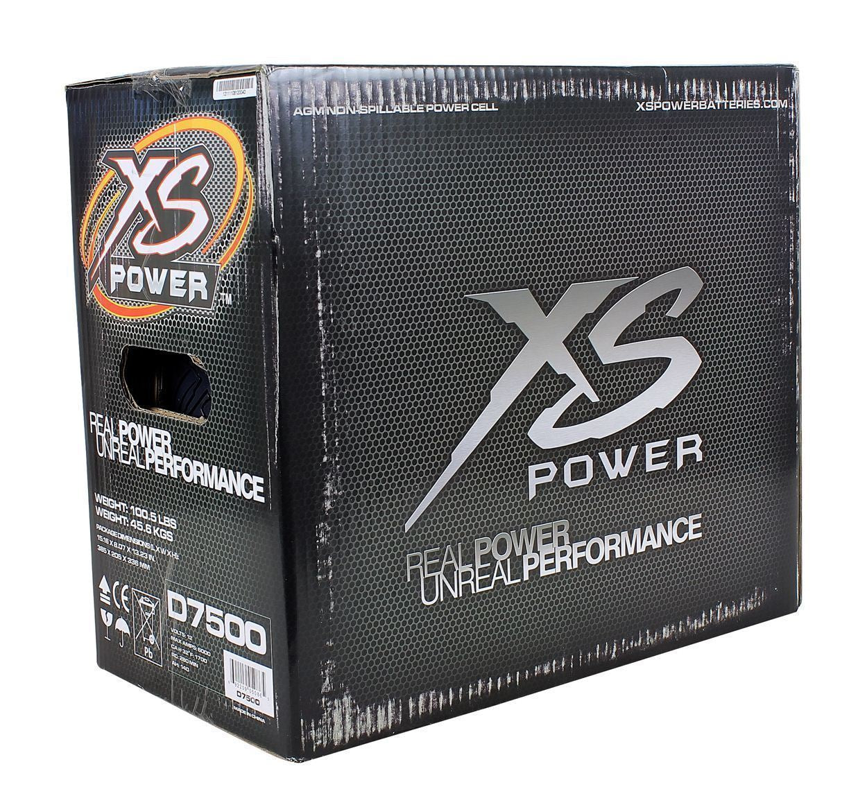 XS Power D7500 6000 Amp 12 Volt Power Cell Car Audio AGM Battery+Free Speaker !