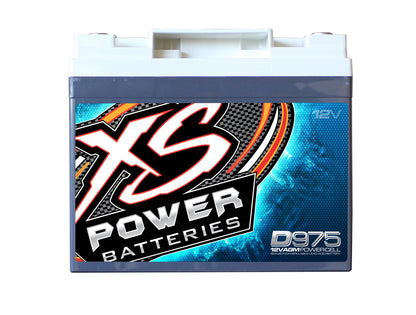 XS Power D975 2100 Amp AGM Power Cell Car Battery+Hardware+Power/Ground Wires