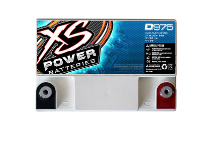 XS Power D975 2100 Amp AGM Power Cell Car Battery+Hardware+Power/Ground Wires