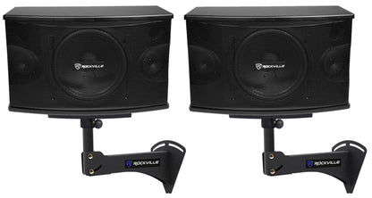 KPS10 10" Karaoke Speakers 2-Pack + RPW20 Mounts + RVSSA1 Adapters Bundle
