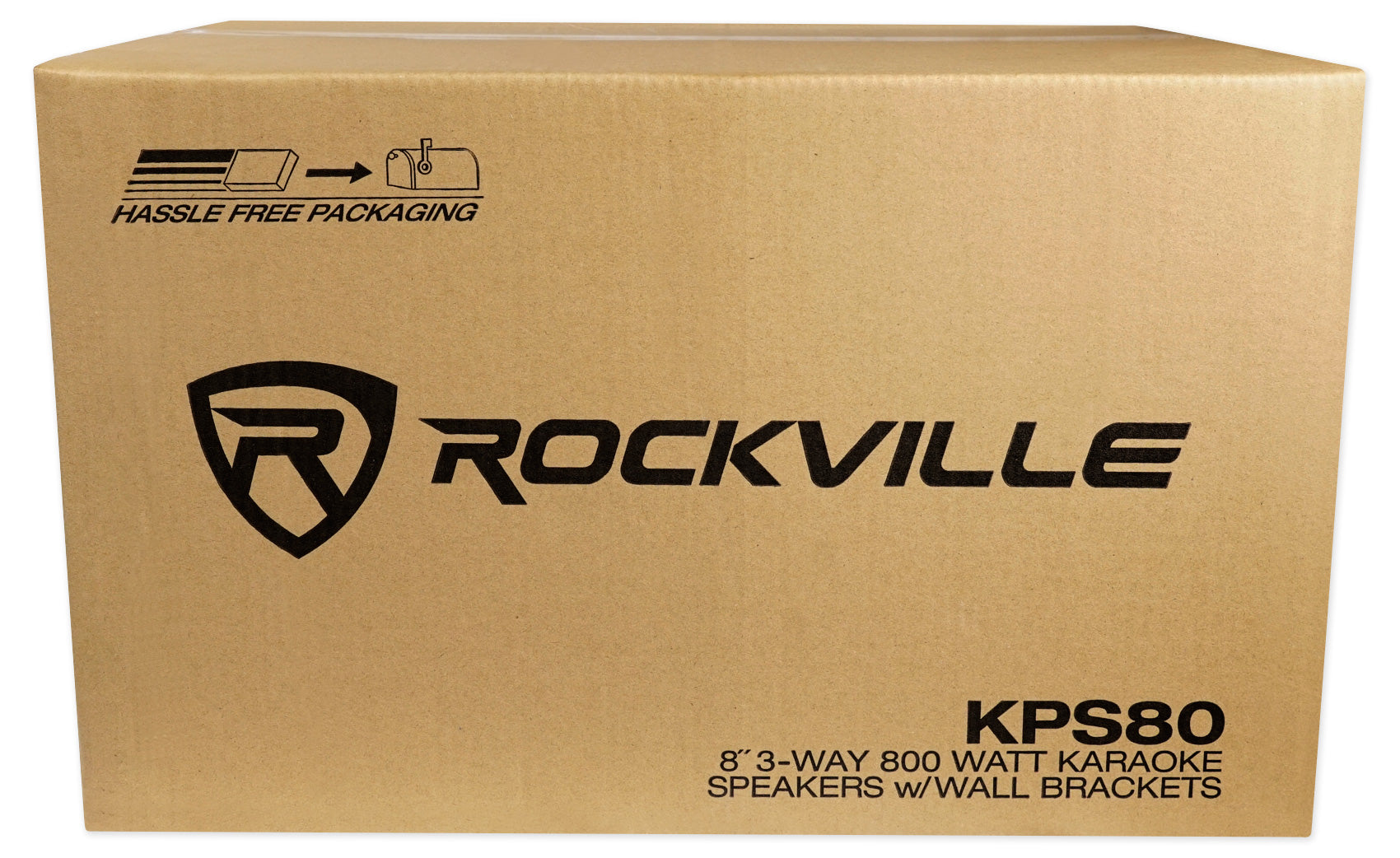 KPS80 8" Karaoke Speakers 2-Pack + Bluetooth Amplifier + Wireless Mic System Bundle