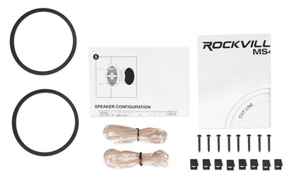 MS40B Black 4" Marine Speakers + MUD50.2 Amp + MAC40B Pods Bundle