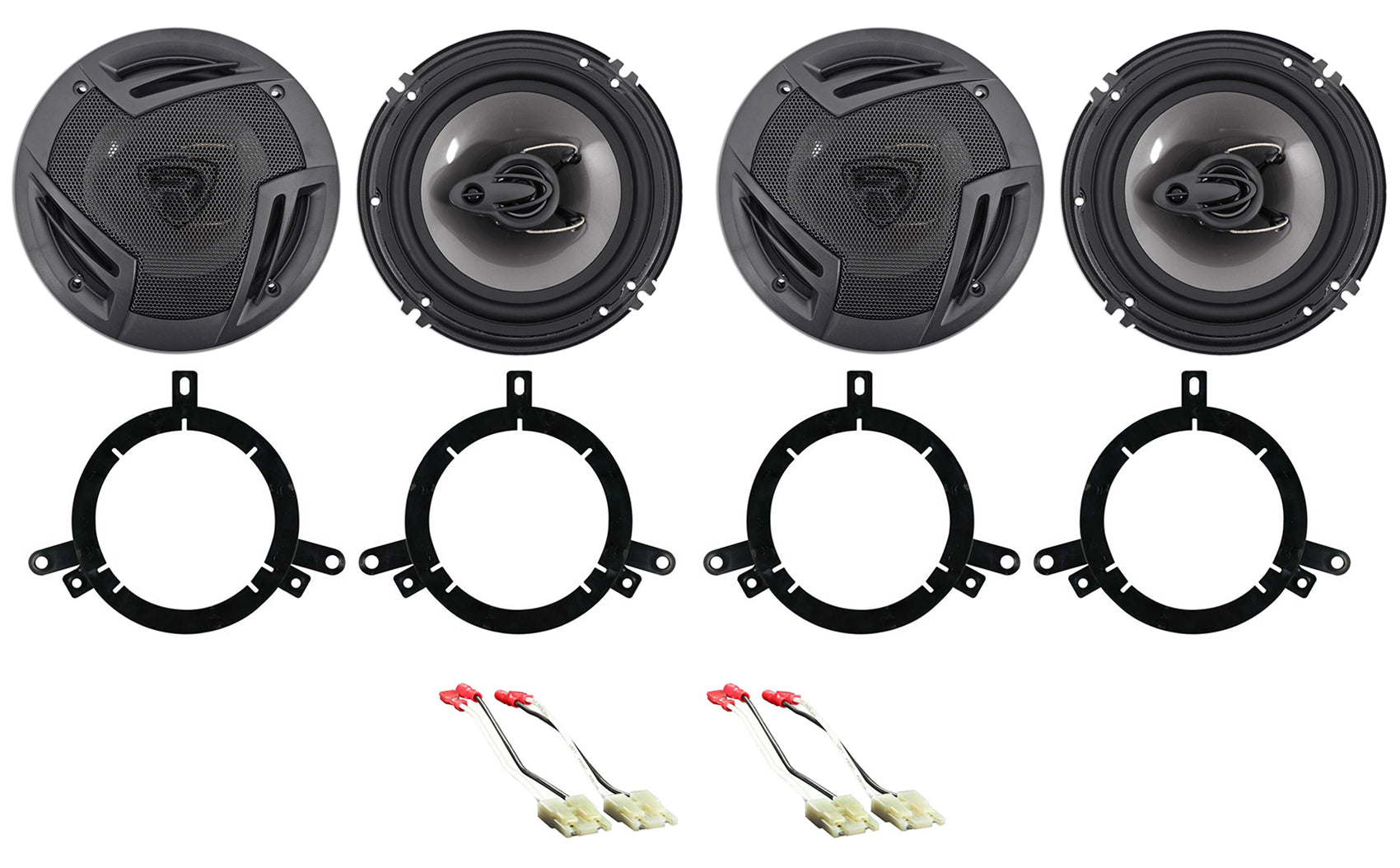 RV6.3A 2-Pack + Metra Speaker Harness & Bracket Bundle