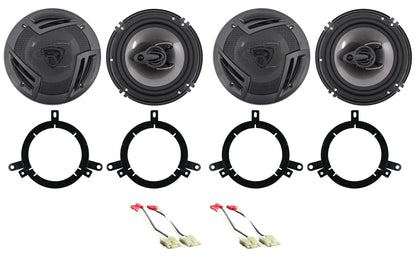 RV6.3A 2-Pack + Metra Speaker Harness & Bracket Bundle