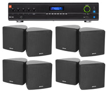 JBL Commercial Amplifier+(8) 3.5" Black Cube Speakers for Restaurant/Bar/Cafe