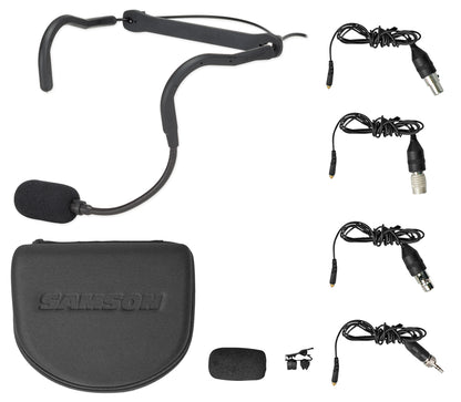 Samson QEX Fitness Headset Microphone Mic++Case+Headphones For Yoga/Spin/Pilates