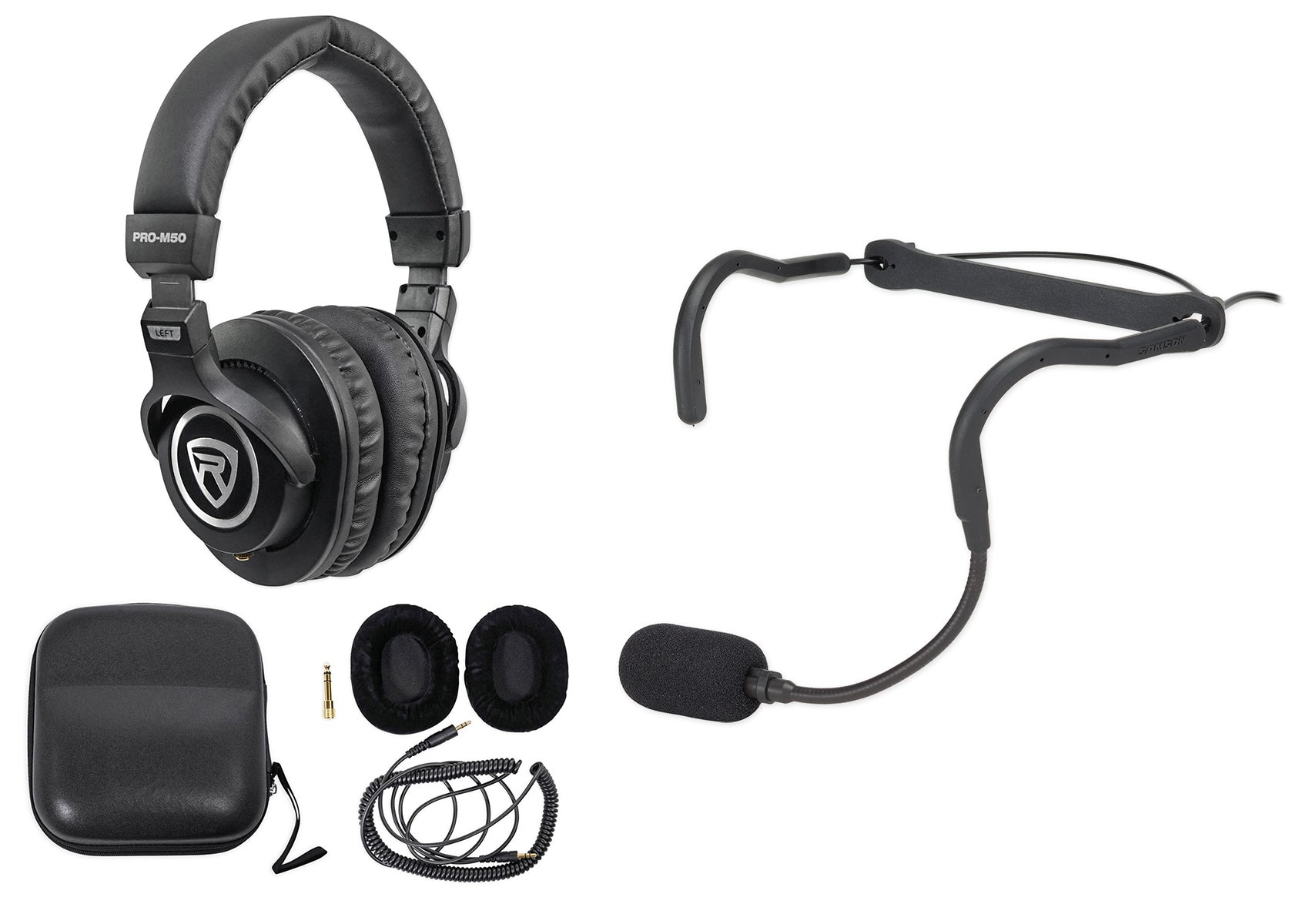 Samson QEX Fitness Headset Microphone Mic++Case+Headphones For Yoga/Spin/Pilates