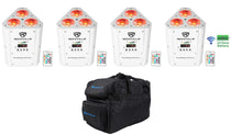 RockWedge LED White 4-Pack + RLB30 Lighting Bag Bundle