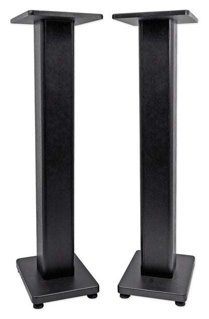 RockShelf 58B Black 2-Pack + RHT28 28" Speaker Stands Bundle