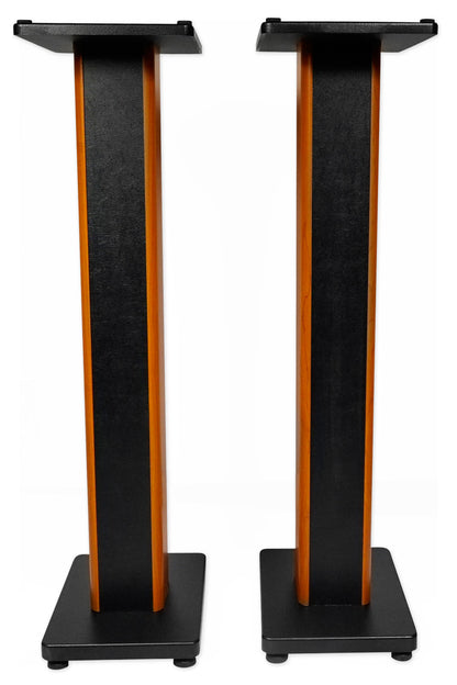 RockShelf 54C Wood 2-Pack + RHTSC 36" Speaker Stands Bundle