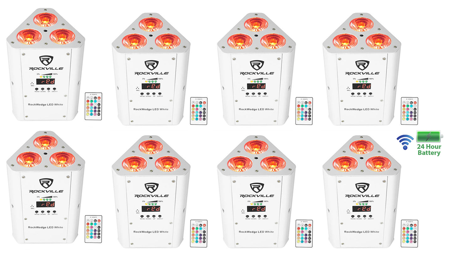 RockWedge LED White 8-Pack