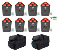 RockWedge LED 8-Pack + RLB30 Lighting Bags Bundle
