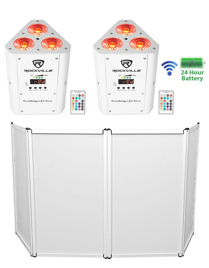 RFAAW DJ Facade + RockWedge White 2-Pack Bundle