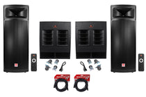 BPA225 Dual 15" Speakers 2-Pack + 18" Folded Horn Subs 2-Pack Bundle