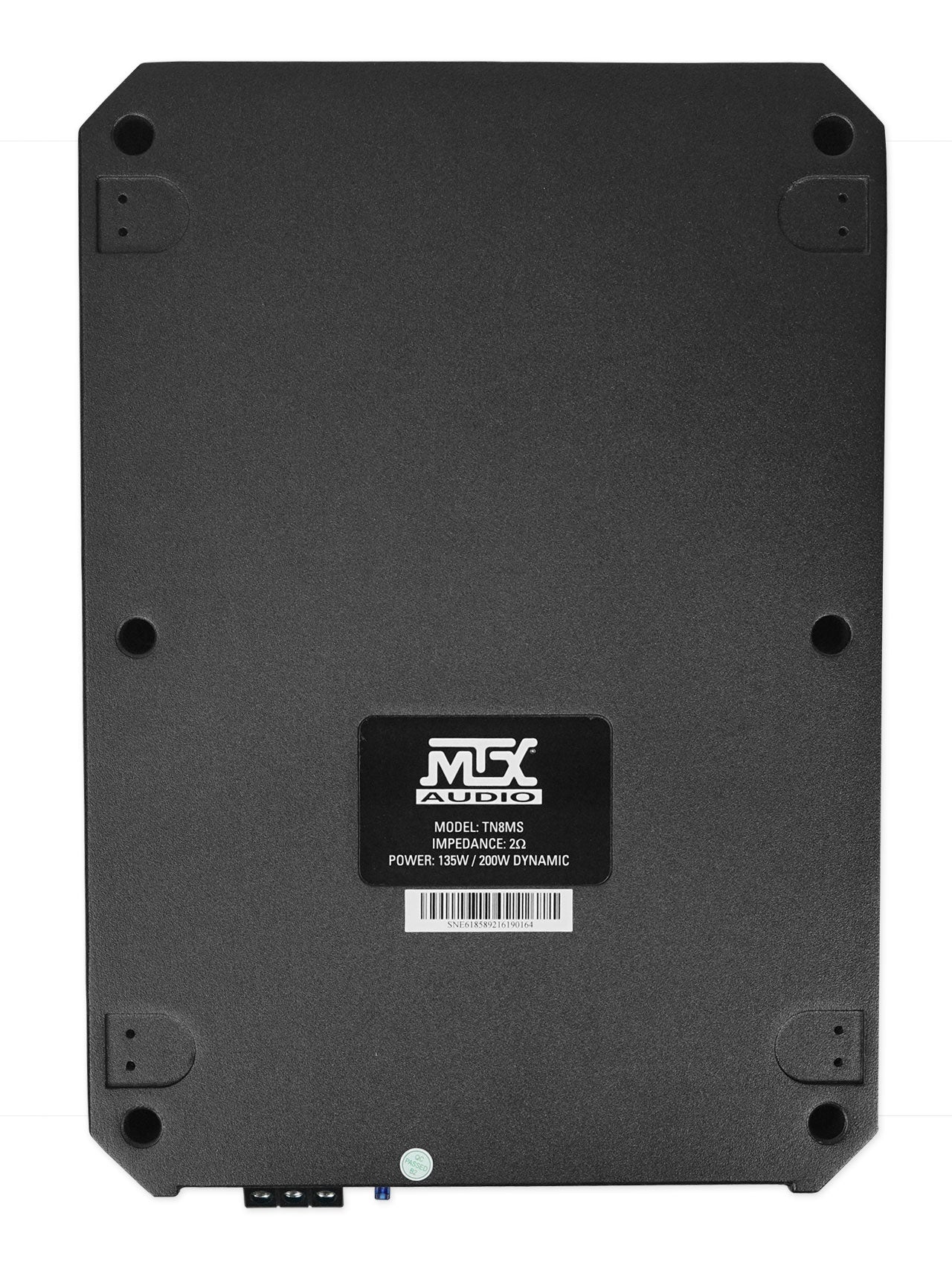 MTX TN8MS 8" 200w Slim Under-Seat Powered Car/Truck Subwoofer Sub+Remote+Amp Kit