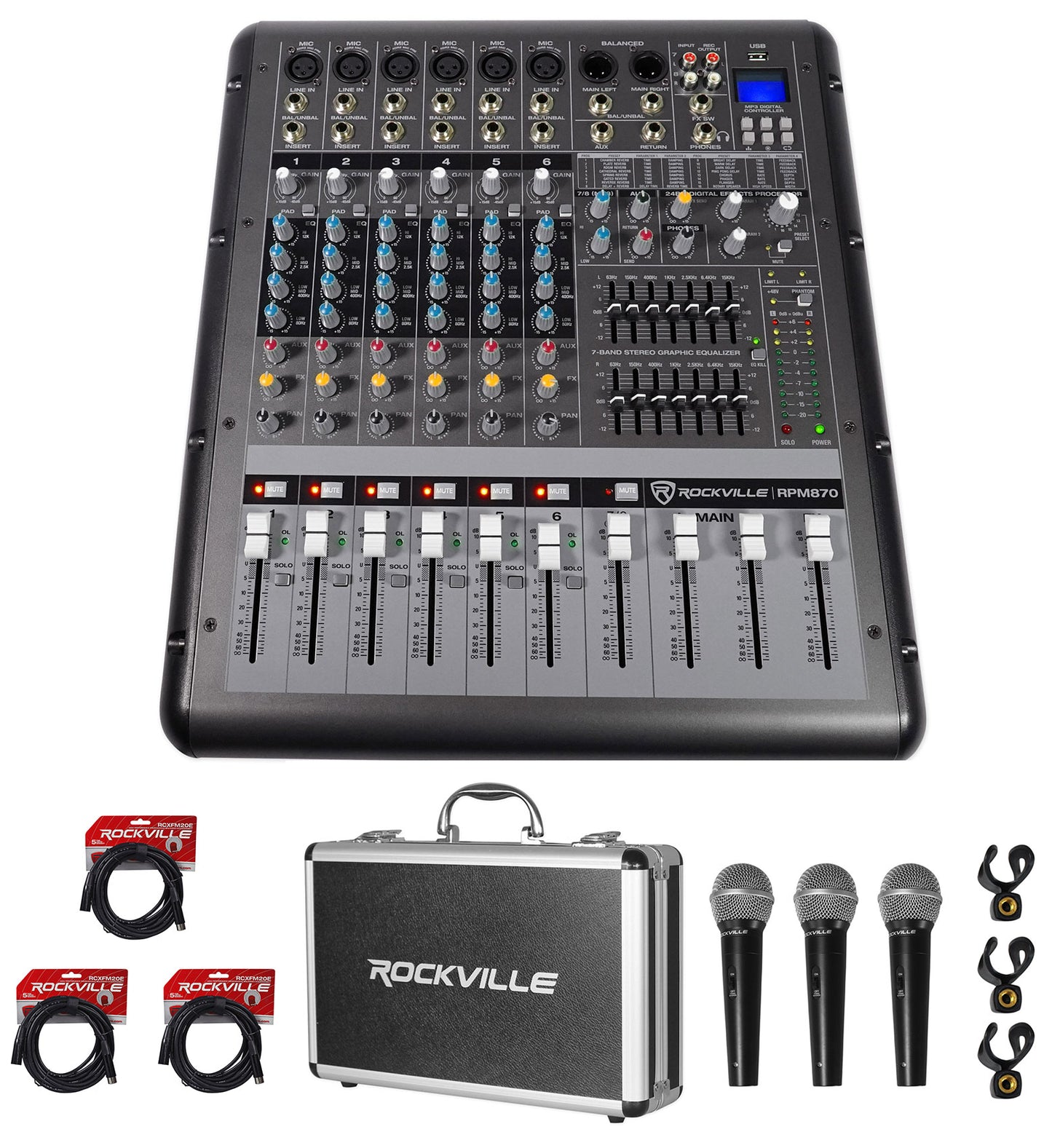 RPM870 8-Pack + RMC-3PK Microphones Bundle