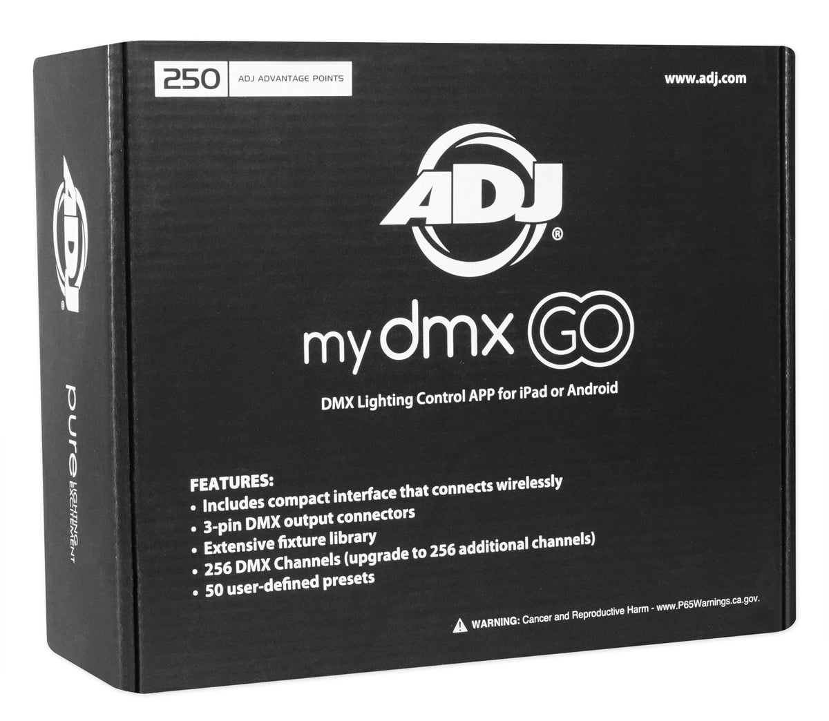 American DJ ADJ MYDMX GO Lighting Control App for iPad/Android Tablets+Fogger
