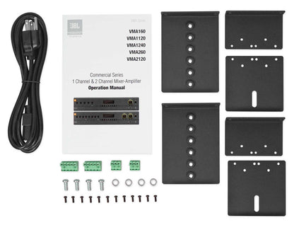 JBL 2-Channel Amplifier+(20) 3.5" Black Cube Speakers for Restaurant/Bar/Cafe