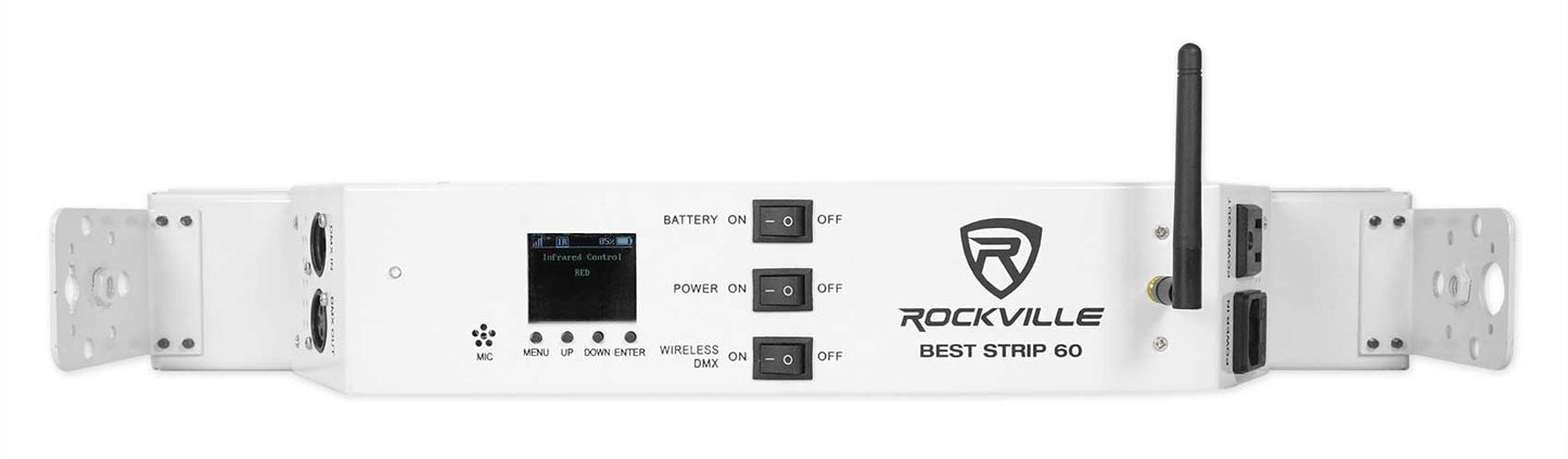 BEST STRIP 60 White 8-Pack + ROCKFORCE W2 DMX Controller Bundle