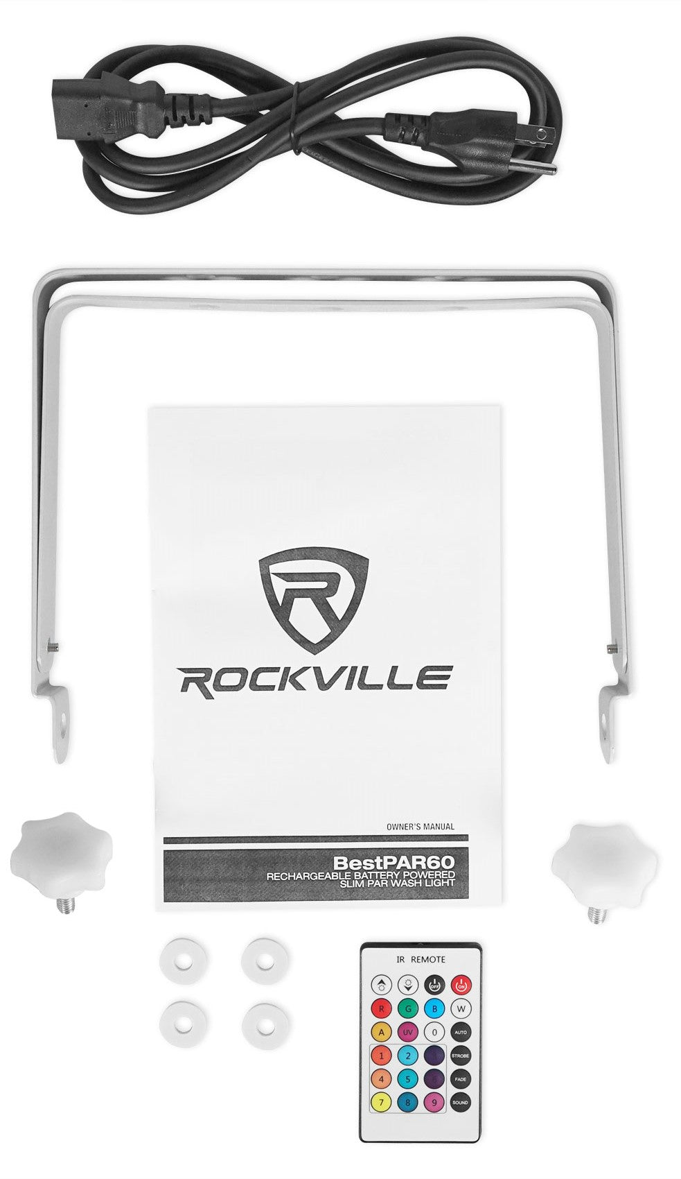 BEST PAR 60 White 2-Pack + ROCKFORCE W2 DMX Controller Bundle