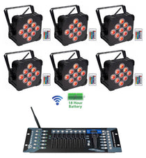 BEST PAR 60 6-Pack + ROCKFORCE W2 DMX Controller Bundle