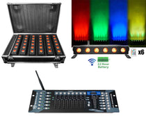 Best Strip 60 Black 6-Pack + ROCKFORCE W2 DMX Controller Bundle