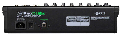 Mackie ProFX12v3 12-Channel Professional Effects Mixer w/USB+(3) Mics ProFX12 v3